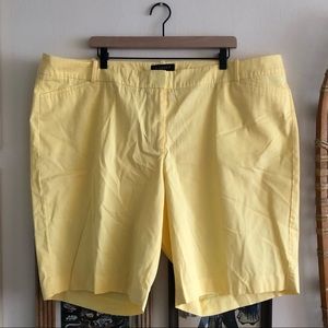 Talbots Plus Size 22 - Shorts - Bermuda Chinos - Yellow - Worn once!